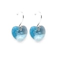 thumbnail image 3 of Juego de aretes y cadena con dije en forma de Corazón, plata mexicana ley .925, Aqua, 3 of 5