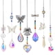 thumbnail image 1 of Atrapasueños de cristal para colgar, mariposas huecas con efectos visuales brillantes para tiendas de jardinería doméstica (varios, 7 piezas), 1 of 5