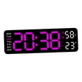 thumbnail image 4 of Tnarru Wall Decor Clock Modern Digital Wall Clock, Automatic Brightness Dimmer, Home Decor Week LED Wall Clock Desk Clock for Kitchen rose red light white, 4 of 8