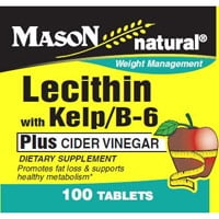 Mason Lécithine naturel avec Kelp B-6 Plus cidre Comprimés vinaigre, Gestion du poids - 100 Ea