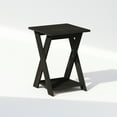 thumbnail image 2 of Furinno Tidur Criss-Crossed Nightstand, Bedside Table, Espresso, 2 of 5