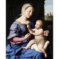 thumbnail image 2 of Giovanni Battista Salvi da Sassoferrato 15x18 Black Ornate Wood Framed Double Matted Museum Art Print Titled - Madonna and Child (Mid-17th Century), 2 of 5