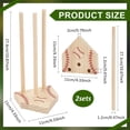 thumbnail image 4 of PH 2 Sets Baseball Ring Display Stand Wooden Baseball Ring Display Organizer Championship Ring Holder Wooden Softball Ring Holder Baseball Gifts for Sports Ball Lovers, 4 of 5