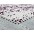 thumbnail image 3 of HomeRoots 366398 94 x 94 in. Wine Olefin & Frieze Round Rug, 3 of 5