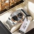 thumbnail image 1 of Swiss luxury men's watch, new ultra-thin waterproof quartz wristwatch, live stream: P930 rose gold two-tone black dial with steel strap., 1 of 5