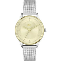 Lacoste 2001186 Club Gold Dial Silver Stainless Steel Mesh Band Women's Watch