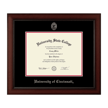 Framerly - UC Diploma Frame with Black and Red Mat