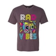 thumbnail image 3 of Rad 90's Vibes Vintage Mens Premium Tri Blend T-Shirt, Vintage Purple, Large, 3 of 5