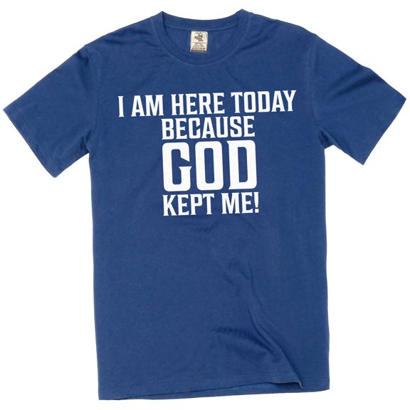 Men's god kept me tee shirt religious Christian Jesus Christ Church motiovational tee shirt