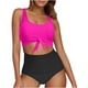 thumbnail image 2 of Traje de baño de una pieza para mujer, conjuntos de bikini para mujer, trajes de baño sin mangas extragrandes para mujer, bikini con cuello alto, escote en V, traje de baño sin mangas para mujer, 2 of 7