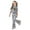 A01-Grey, variant on LRen Toddler Girl Outfits 2t Bow Short Sleeved T Shirt and Flare Pants Outfits Set Round Neck Loose Fit Girls' Two Piece Summer Set Preppy Clothes Valentines Day Classroom Gifts