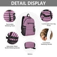 thumbnail image 4 of JIALIOU 14" Laptop Backpack Waterproof Airline Approved Stylish Casual Daypack for Travel Business College Work, Purple Pink Stripe, 4 of 8