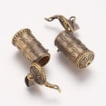 thumbnail image 3 of 10pcs Cage Pendants Brass Locket Charms Chime Ball Pendants Column Locket for Necklaces Jewelry Making Supplies-Bronze, 3 of 3