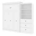 thumbnail image 4 of Atlin Designs Wood Queen Murphy Bed and Organizer with Drawers in White, 4 of 15
