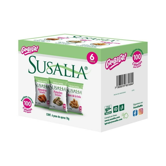 Mix de semillas tostados Susalia 6 pzas de aprox 18 g c/u