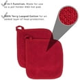 Cotton Terry Cloth Pot Holder Set, Kitchen Hot Pad, 2Pack