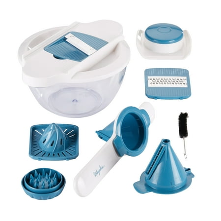 - Ayesha Curry Home Collection 5-in-1 Mandoline & Spiralizer Set, Twilight Teal