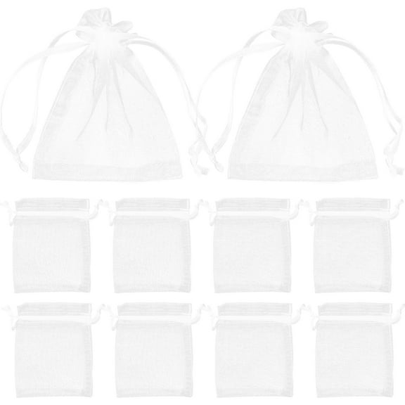 Koolleo 100pcs Jewelry Pouches Small Gift Packing Bags Drawstring Sundries Storage Pouches for Birthday Wedding