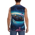 thumbnail image 4 of Pofeuu Vintage Colorful Patterned Dolphin Print Men's Muscle T-Shirt, Sleeveless, Muscle Tank, Classic Muscle Tee Top For Men Casual Sleeveless Muscle T-Shirt Trendy Clothes-Large, 4 of 7