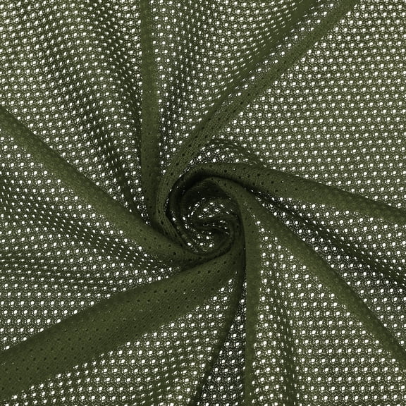 Uxcell 62 Inch Wide Mesh Fabric Slightly Stretchy for Sewing Backpack Pocket and Straps, Netting Clothes, Netting Bags, Shopping Bags,  Dark Green 1 Yard