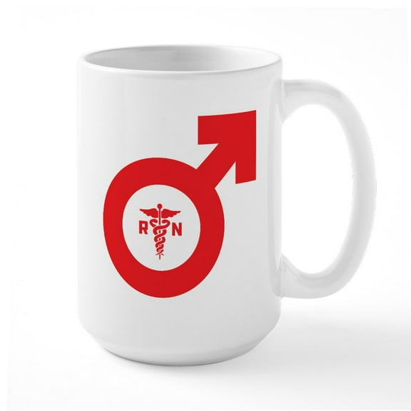 CafePress - Male Nurse Symbol - 15 oz Ceramic Large White Novelty Mug