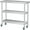 Silver-18"x36" +Wheel, variant on Stainless Steel Table 3-Tier Metal Prep Table with 2 Undershelf & Gloves Utility Workstation for Restaurant,Hotel,Laundry,Garage,Indoor, Outdoor, BBQ