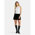thumbnail image 2 of Madden NYC Women's Flocked Pleated Mini Skort, Sizes XXS-XXL, 2 of 5