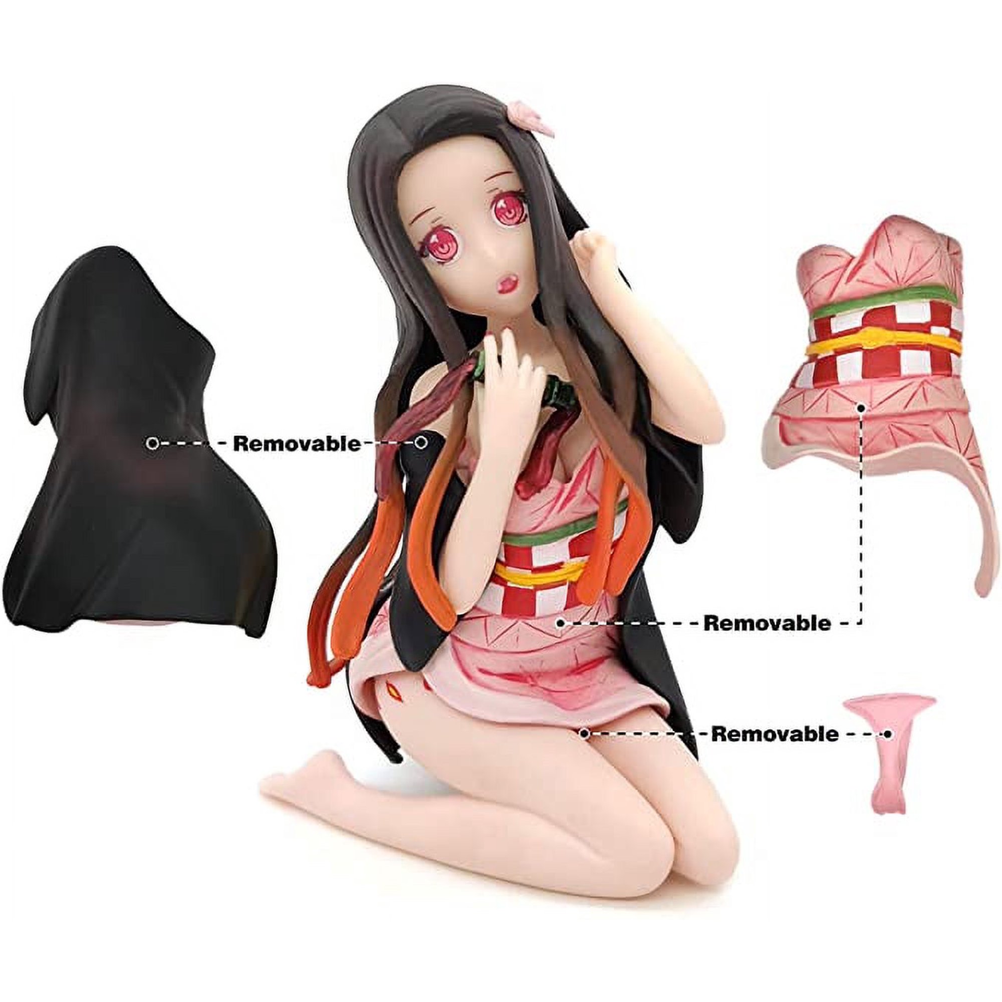 Figurine Anime Kamado Nezuko 15 Cm - Demon Slayer - PVC Haute Qualité - Collection Ou Décoration Bureau