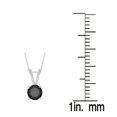thumbnail image 2 of Sterling Silver with Natural Black Diamond Solitaire Pendant with 18" Chain, 2 of 3
