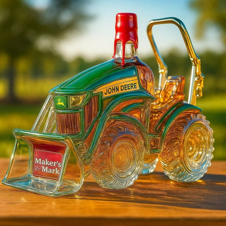 Distributeur De Bouteilles D'alcool - Design Tracteur Vintage, Support