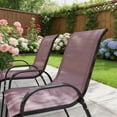 thumbnail image 6 of Outdoor Stackable Patio Dining Chairs Set of 4,High Back Outdoor Patio Chairs with Breathable Mesh Seat,Metal Frame for GardenLawn Backyard, 6 of 8