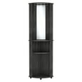 thumbnail image 2 of Chic Corner Bar Cabinet, Gray Color, With Shelf And Double Glass Door Storage Engineered Wood Area, 2 of 3