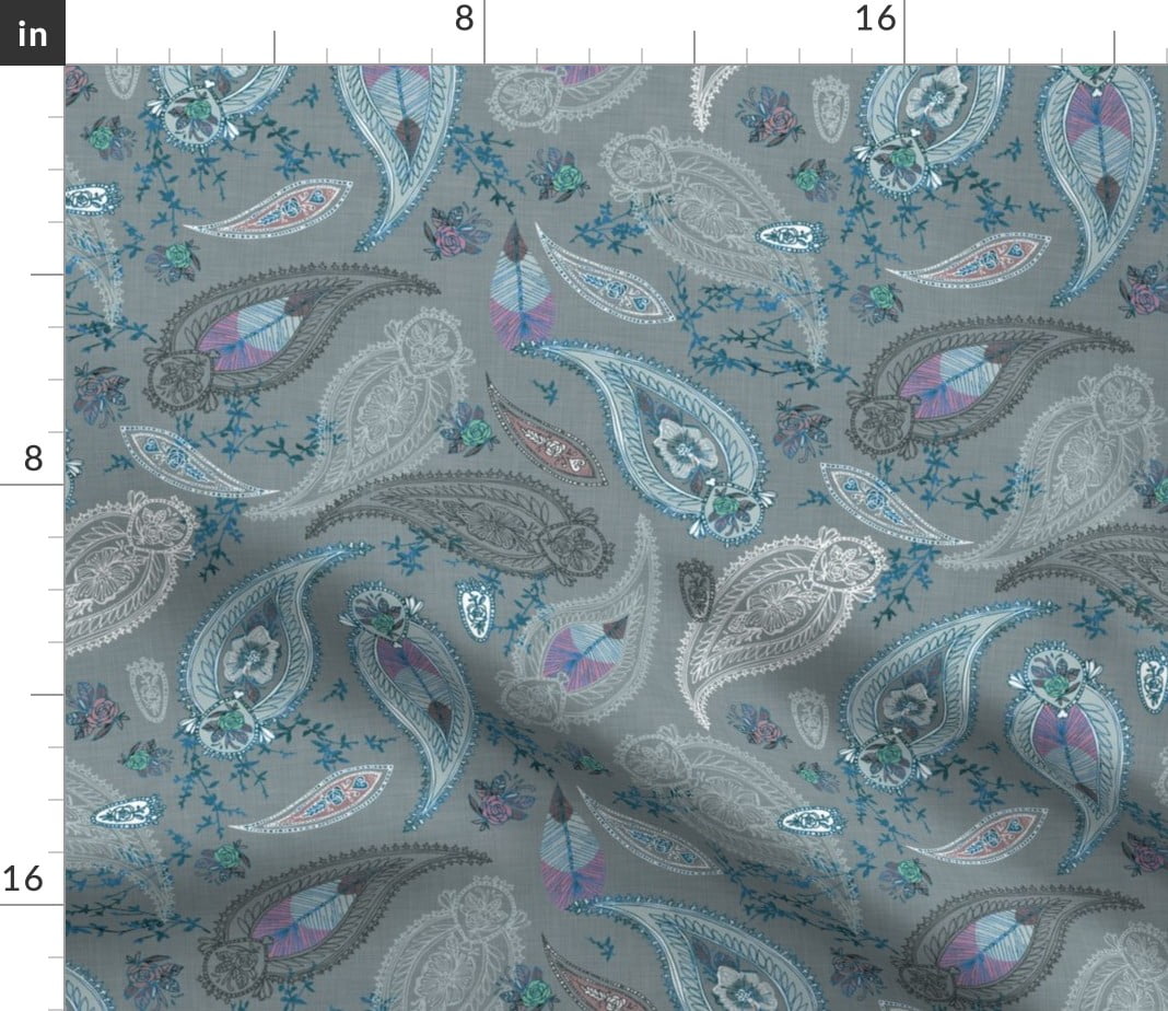 Paisley Home Decor Boho Bohemian Antique Fabric Printed By