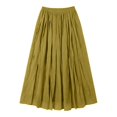 thumbnail image 5 of CAIXIA Work Skirts for Women Straight Polka Dot Stretchable Fabric Chiffon Elastic High Waist Pleated A-Line Flared Maxi Skirts, 5 of 6