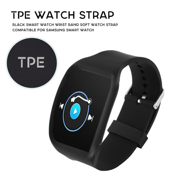 RENACLIPY Smart Watch Wrist Band Black Tpe - Soft, Sturdy, Environmental Material