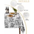 thumbnail image 5 of Spring Floral Suqare Tablecloth - 54 x 54 Inch, Grey Dandelion Plants Pastoral Flower Botanical Waterproof & StainResistant Tablecloth, Washable Oil-proof Table Cover for Dining/Party/Wedding/Buffet, 5 of 9