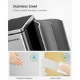 thumbnail image 4 of SONGMICS Garbage Can, 2 x 4 Gallon (2 x 15 L) Trash Can, Recycle Bin with Soft-Close Lids, Pedals, and Inner Buckets for Kitchen, Stainless Steel, Silver, 4 of 5