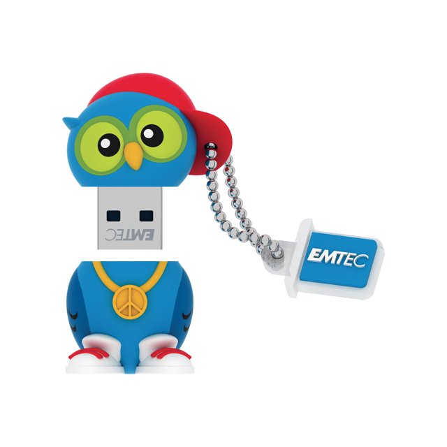 Emtec Animalitos 2.0 USB Flash Drive, 8GB, DJ Owl, ECMMD8GM341