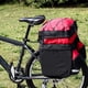 thumbnail image 5 of Soidarity Bolsa para bicicleta resistente al desgaste, resistente al agua, alforja para bicicleta, cremalleras dobles sólidas, estante trasero, ciclismo Ciclismo negro rojo Soidarity OD029691-02, 5 of 6