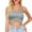 Light Gray-3, variant on Lace Bralette for Women High Neck Camisoles Racerback Double-Layered Crop Top