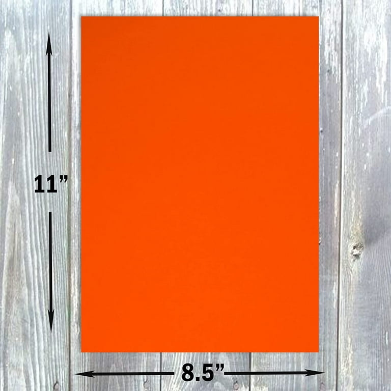 Hamilco Colored Cardstock Scrapbook Paper 8.5 x 11 Fire Orange Color Card  Stock Paper 50 Pack 