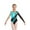 Turquoise, variant on Aislor Kids Girls Mesh Long Sleeve Shiny Rhinestone Athletic Gymnastic Leotard Bodysuit Dancewear Size 6-16 Silver 14