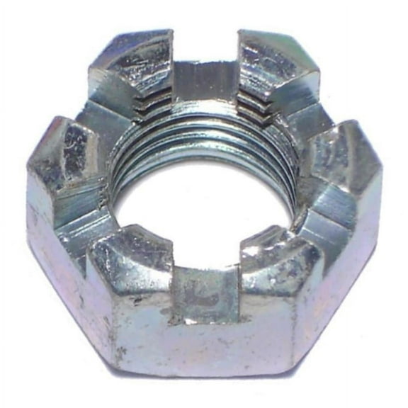 1/2"-20 Zinc Plated Steel Fine Thread Castle Hex Nuts CSTLNS-084 (8 pcs.)