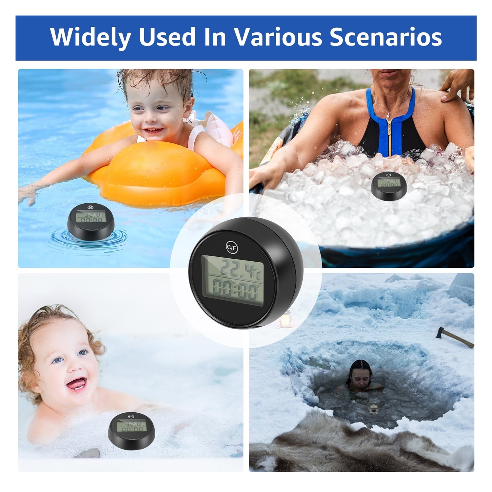 Bath Thermometer Water Temperature Floating Digital Thermometer Practical Ice Bath Thermometer