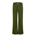 thumbnail image 3 of GXIPO Causal Wide Leg Pants for Women Y2K Stretch Twill High Waisted Chino Pants Comfy Slim Fit Dress Pants with Pockets Army Green S, 3 of 6