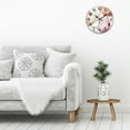 thumbnail image 5 of Creowell 10 Inch Wall Clock Flowers Print Decorative Wall Art 10x10in, 5 of 8