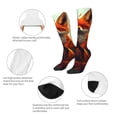 thumbnail image 3 of Naloa Maple Leaf Meditating Fox Thigh High Socks Extra Long Stretchy Sock Women Over Knee High Opaque Stocking Daily Wear, 3 of 6