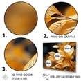 thumbnail image 3 of Designart "Leaves Gilded In Golden Hues" Leaves Floater Framed Canvas Art Print, 3 of 5