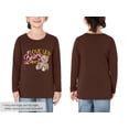 thumbnail image 2 of Serdomi Girls Long Sleeve T-Shirt - Soft Tops Cute Brown Teddy Bear Graphic Tee Size 10, 2 of 7