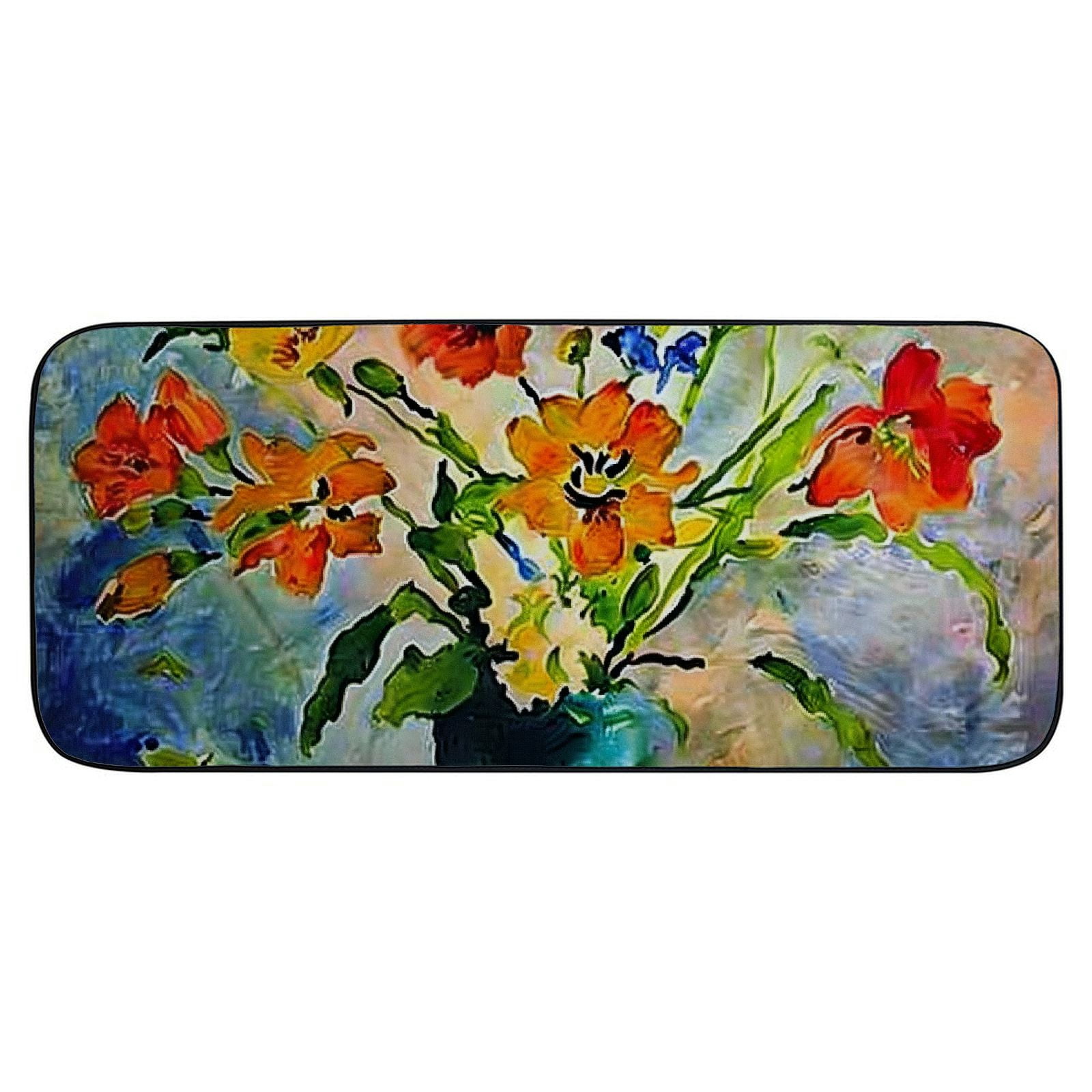 PHYHOO Door Mat Decorative Door Mat, Door Mat with Non-Slip Rubber Backing, Easy Cleaning, Traps Dirt, Rug for Entry, Patio, Garage 19.68*47.24 in